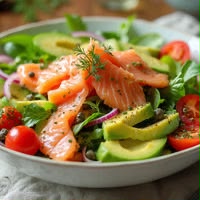 Salade de saumon fumé