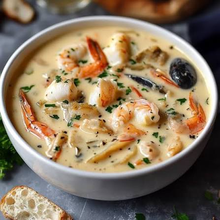 Soupe de fruits de mer épicés