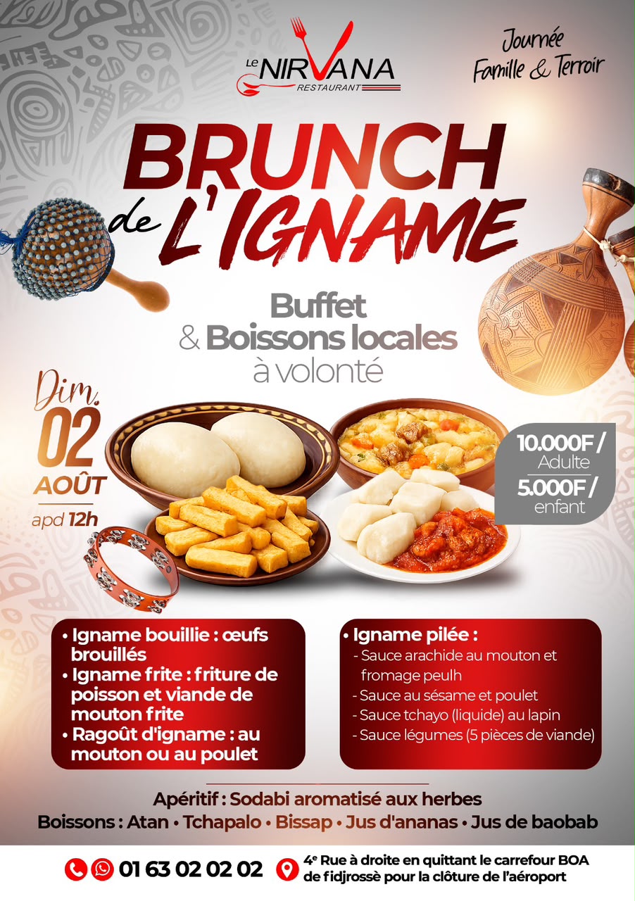 🇧🇯 Brunch de l’Igname – Samedi 15 août